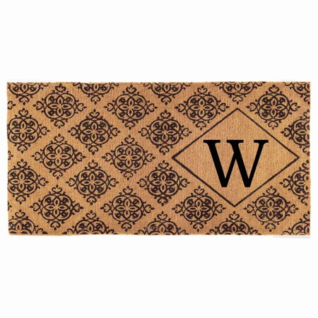 Monogram Door Mat, Black, Natural, 36 in W x 72 in L